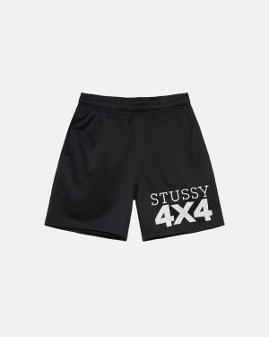 Stussy 4X4 Mesh Kort Shorts Herre Svarte Norge | NPN-1134