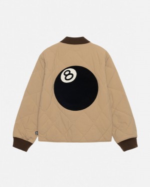 Stussy 8 Ball Vattert Liner Jacket Jakker Dame Brune Norge | XTQ-7298