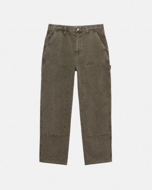 Stussy Arbeids Pant Canvas Bukse Dame Olivengrønne Norge | YWU-7128