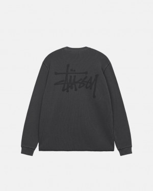 Stussy Basic Stock Ls Thermal Topper Dame Svarte Norge | XQL-0195