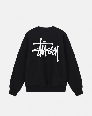 Stussy Basic Stüssy Crew Gensere Dame Svarte Norge | BMN-1024