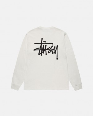 Stussy Basic Stüssy LS Tee Pigment Dyed T Skjorte Dame Beige Norge | GDC-1880