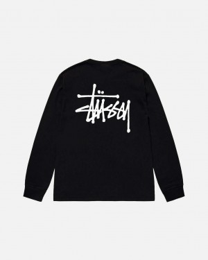 Stussy Basic Stüssy Ls Tee T Skjorte Dame Svarte Norge | FTE-4946