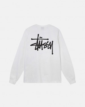 Stussy Basic Stüssy Ls Tee T Skjorte Herre Hvite Norge | LHP-9438