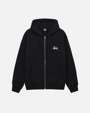 Stussy Basic Stüssy Zip Hoodie Hettegenser Herre Svarte Norge | XCL-4080