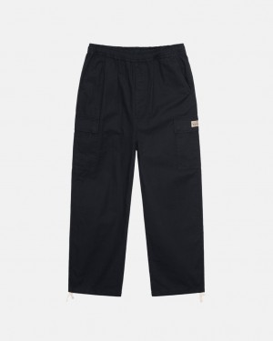 Stussy Beach Pant Ripstop Cargo Bukse Dame Svarte Norge | GAC-2901