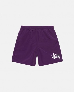 Stussy Big Basic Vann Kort Badetøy Dame Fuchsia Norge | GDL-0660