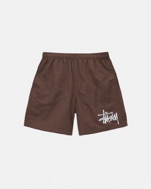 Stussy Big Basic Vann Kort Badetøy Dame Kaffe Norge | JEP-1287