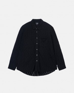 Stussy Blonder Ls Shirt Skjorte Dame Svarte Norge | BTB-2778