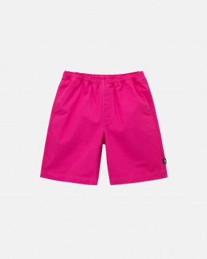 Stussy Brushed Beach Kort Shorts Dame Rosa Norge | LLY-8467