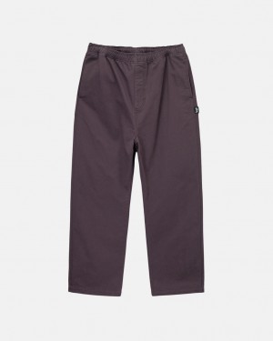 Stussy Brushed Beach Pant Bukse Dame Burgunder Norge | BMJ-8150