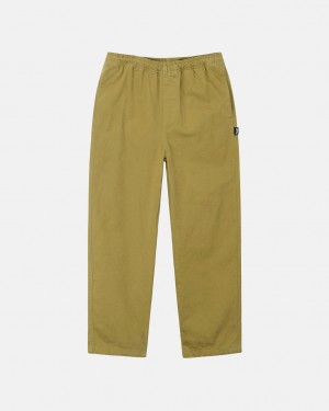 Stussy Brushed Beach Pant Bukse Dame Mørke Olivengrønne Norge | HMU-5836