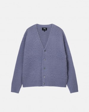 Stussy Brushed Cardigan Gensere Dame Lilla Norge | LZC-3455