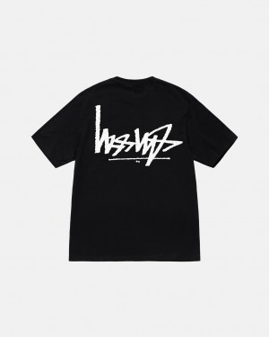 Stussy Flipped Tee T Skjorte Dame Svarte Norge | CSB-3179