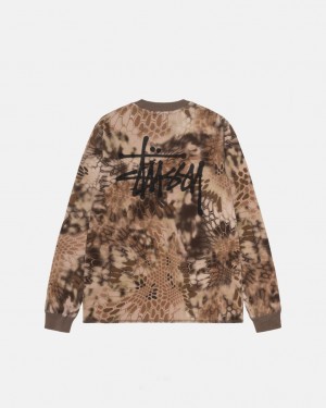 Stussy Kryptek Camo LS Thermal Topper Dame Brune Norge | ARW-2343