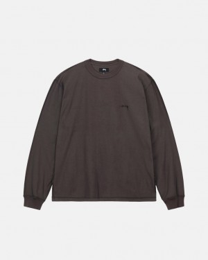 Stussy Lazy Ls Tee T Skjorte Dame Svarte Norge | WVW-4243