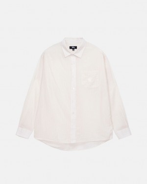 Stussy Light Weight Classic Shirt Skjorte Herre Hvite Norge | NBI-9097