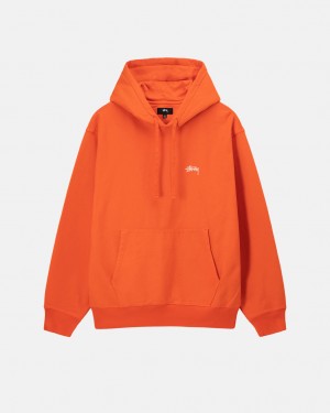 Stussy Overdyed Stock Logo Hoodie Hettegenser Herre Oransje Norge | EYE-9103