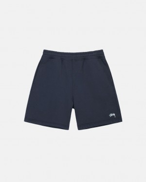 Stussy Overdyed Stock Logo Sweat Kort Shorts Herre Marineblå Norge | TRH-5616