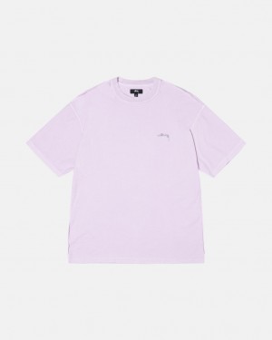 Stussy Pig. Dyed Inside Out Crew T Skjorte Dame Lilla Norge | EEU-5203