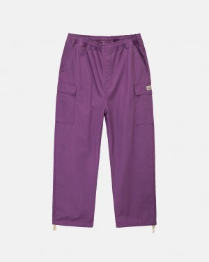 Stussy Ripstop Cargo Beach Pant Bukse Dame Lilla Norge | TOR-4869