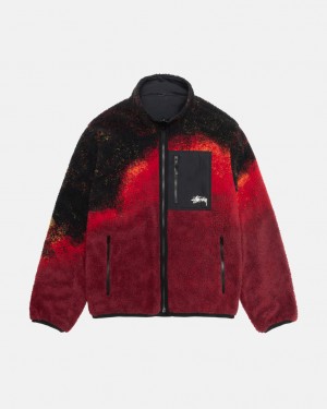 Stussy Sherpa Reversible Jacket Jakker Dame Svarte Rød Norge | SRF-1377