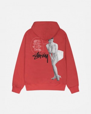 Stussy Skate Tough Hoodie Hettegenser Dame Rød Norge | UWV-9791