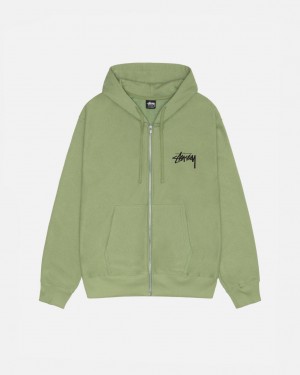 Stussy Skate Tough Zip Hoodie Hettegenser Dame Grønn Norge | AVZ-2600