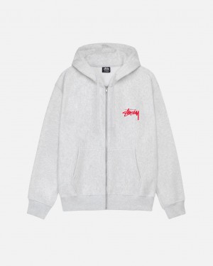 Stussy Skate Tough Zip Hoodie Hettegenser Dame Grå Norge | BPB-5854