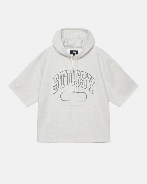 Stussy Ss Boxy Cropped Hoodie Hettegenser Dame Grå Norge | XJU-6586