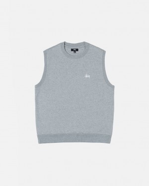 Stussy Stock Fleece Vest Gensere Dame Grå Norge | BQU-4102