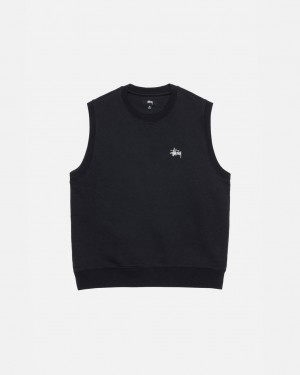 Stussy Stock Fleece Vest Gensere Dame Svarte Norge | GWG-0428