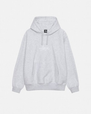 Stussy Stock Logo Applique Hoodie Hettegenser Dame Grå Norge | WPI-5253