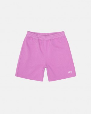 Stussy Stock Logo Sweatshort Shorts Dame Lilla Norge | UNA-9274