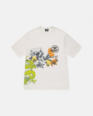 Stussy Strike Pigment Dyed Tee T Skjorte Dame Beige Norge | HZN-3923