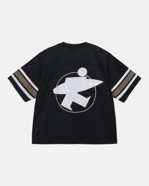 Stussy Surfman Mesh Football Jersey Topper Herre Svarte Norge | TWN-1953