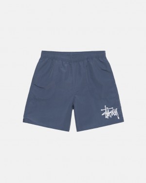 Stussy Vann Kort Big Basic Shorts Dame Marineblå Norge | WTK-6354