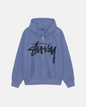 Stussy Venus Zip Hood Gensere Dame Kongeblå Blå Norge | YZJ-2092