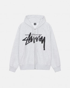 Stussy Venus Zip Hood Gensere Herre Grå Norge | DAJ-3722