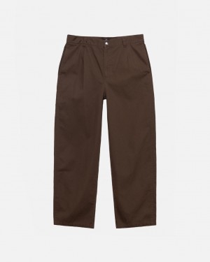 Stussy Workgear Trouser Twill Bukse Dame Brune Norge | YIW-0723