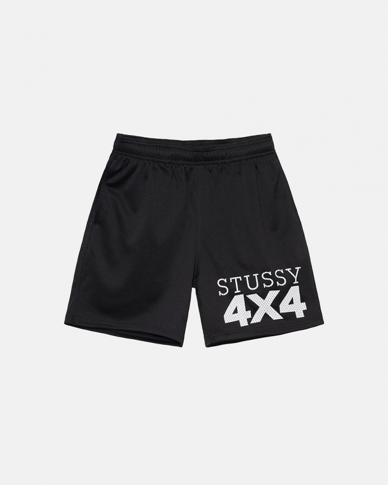 Stussy 4X4 Mesh Kort Shorts Dame Svarte Norge | OEI-6672