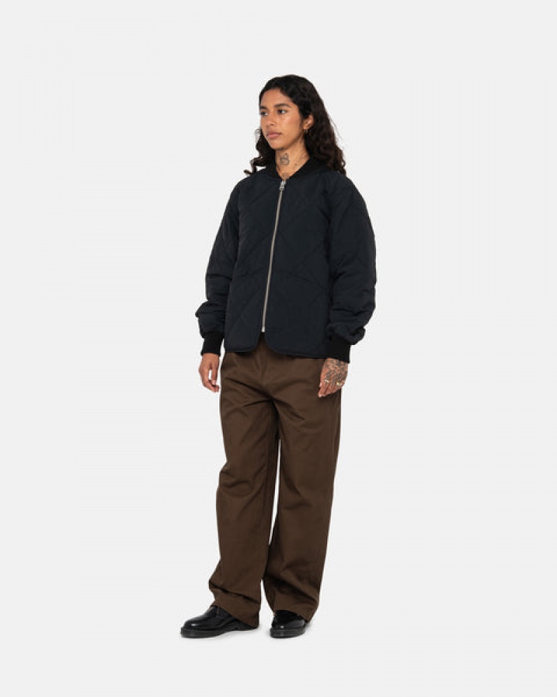 Stussy 8 Ball Vattert Liner Jacket Jakker Dame Svarte Norge | VHN-0538