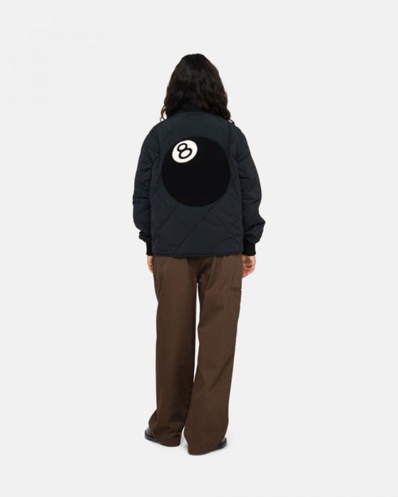 Stussy 8 Ball Vattert Liner Jacket Jakker Dame Svarte Norge | VHN-0538