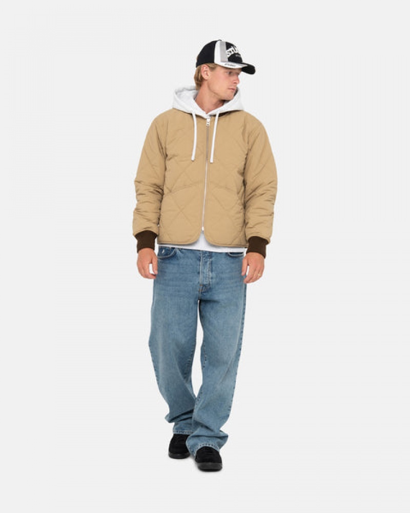 Stussy 8 Ball Vattert Liner Jacket Jakker Dame Brune Norge | XTQ-7298