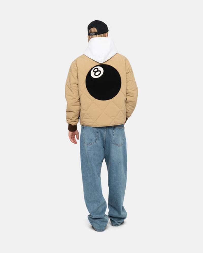 Stussy 8 Ball Vattert Liner Jacket Jakker Herre Brune Norge | XLS-6353