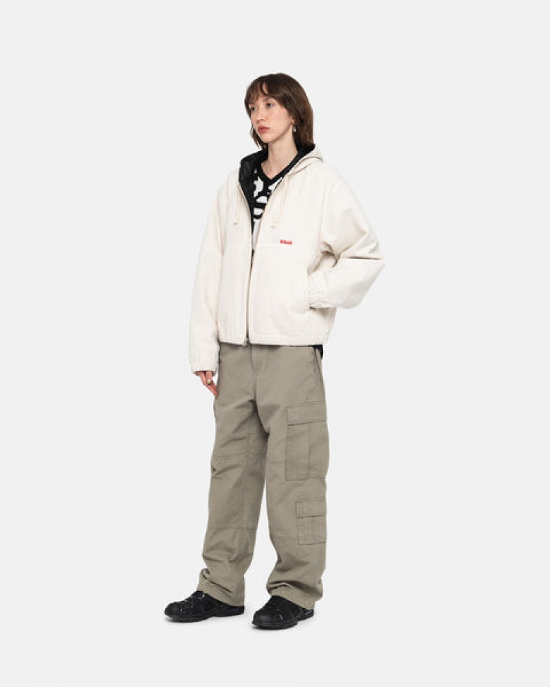 Stussy Arbeids Jacket Insulated Canvas Jakker Dame Beige Norge | ZTO-3461