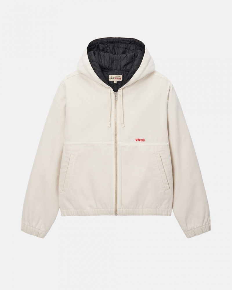 Stussy Arbeids Jacket Insulated Canvas Jakker Dame Beige Norge | ZTO-3461