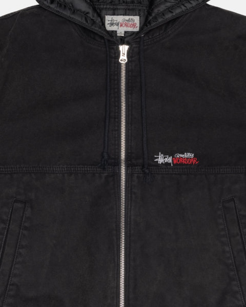 Stussy Arbeids Jacket Insulated Canvas Jakker Herre Svarte Norge | NIM-0812