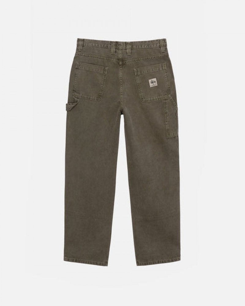 Stussy Arbeids Pant Canvas Bukse Dame Olivengrønne Norge | YWU-7128