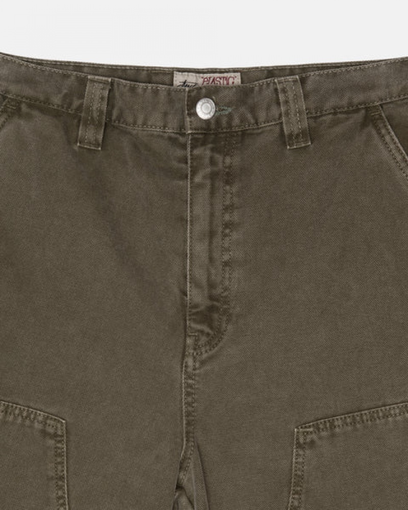 Stussy Arbeids Pant Canvas Bukse Dame Olivengrønne Norge | YWU-7128